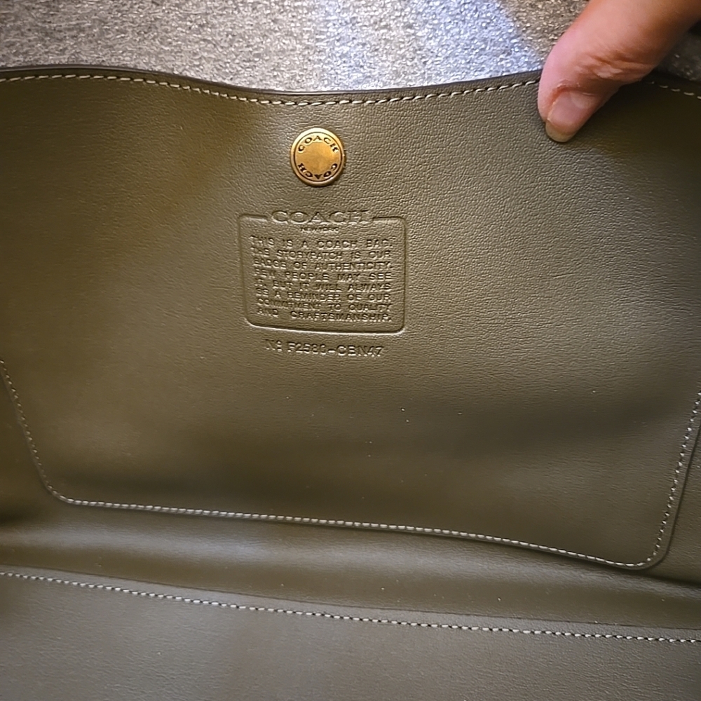 Coach Suede Gramercy Buckle Detail Oversized Slouchy Tote Bag - Picture 12 of 14